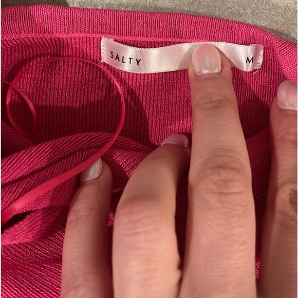 HOT Pink halter ribbed midi dress szS/M Barbie Barbiecore bodycon party vacation - Picture 11 of 14